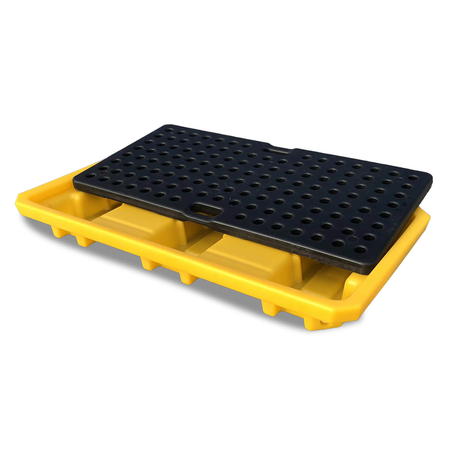 2 Drum Spill Containment Pallet Removable Grate