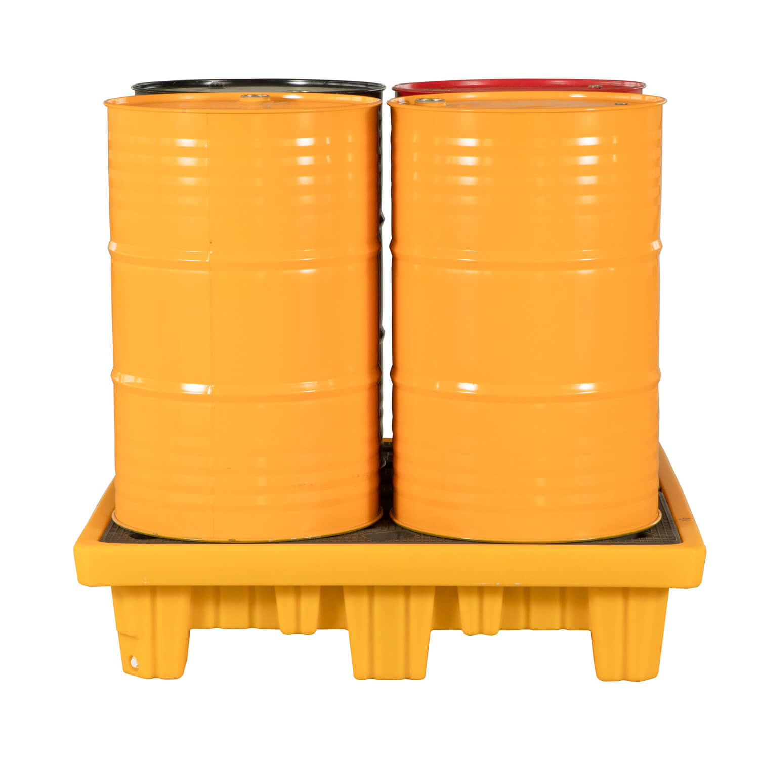 4 Drum Spill Containment Pallet with 55 gallon drums
